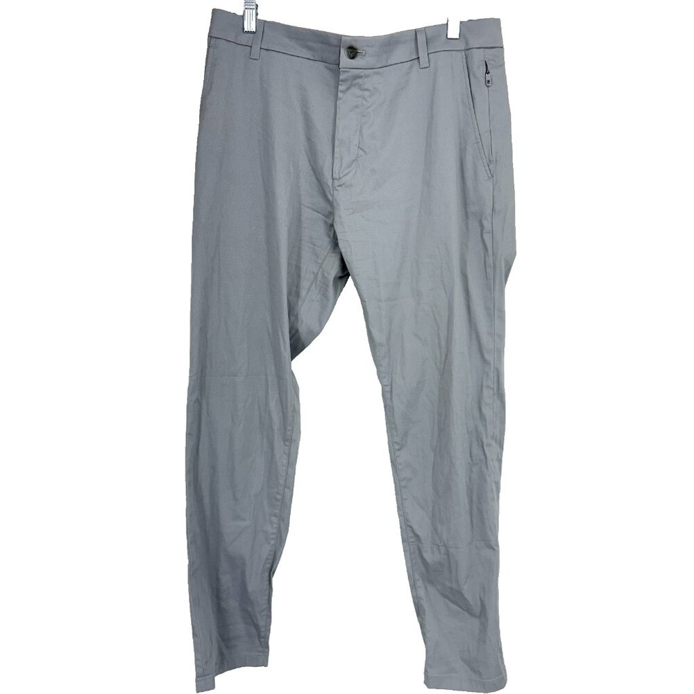 Birddogs Men 34x32 Performance Chino Pant Unlined Gray Stretch Commute Travel